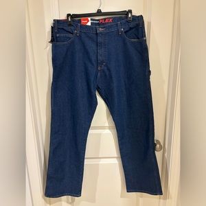 Dickies Jeans Men's 38x32 Blue Denim Dark Wash Flex Relaxed Fit Straight Leg